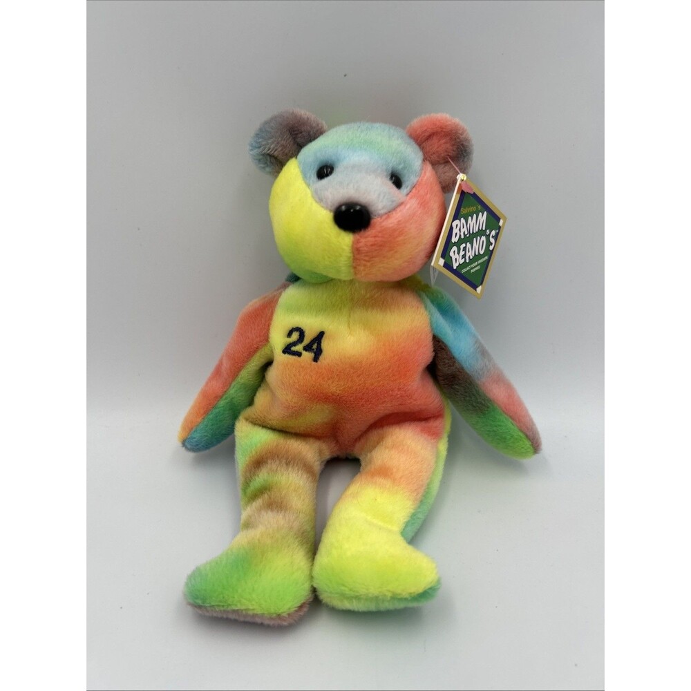 1998 Salvino’s Bamm Beano’s Ken Griffey Jr #24 Tie Dye Bear Mariners NWT Retro
